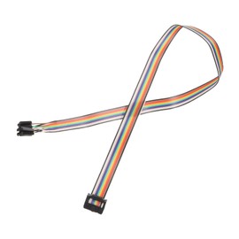 MECCANIXITY 1 Pcs IDC Rainbow Wire Flat Ribbon Cable FC-Female to 12P 19.6 Inch Length 2.54mm Pitch Breadboard Jumper Wires for Electronic Projects