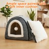 OMIVIER Cat Bed for Indoor Cats,2-in-1 Convertible Cat Bed &