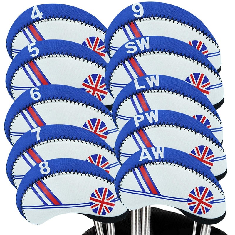 Golf Iron Head Covers with Number Printed Value 10 Pcs/Set,