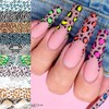 MOLILON Leopard Print Nail Foil Holographic Nail Foils Transfer Foil