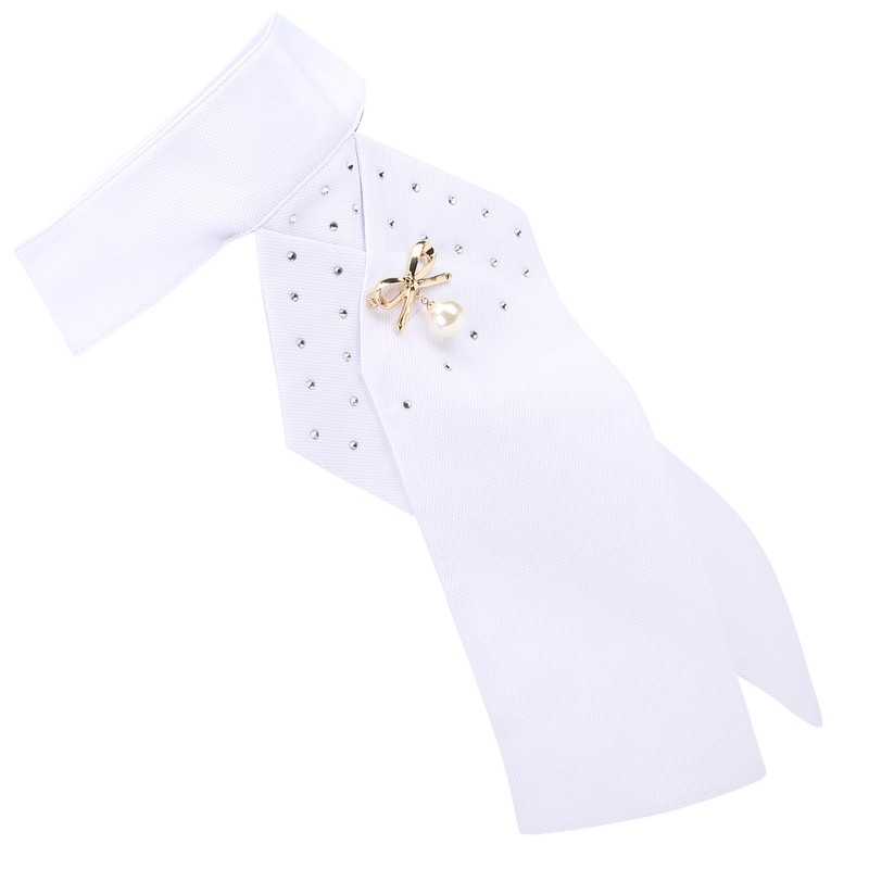 Horse Riding Stock Tie Equestrian Pre Tied Brooch Cotton Adult