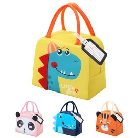 XIMEY Children's Cool Bag, 5L Mini Cool Bag, Cool Bag Small Children, Mini Cool Bag Children, Small Cool Bag, Cool Bag Small, Cartoon Lunch Bags, Lunch Box Bag Children (3D Dinosaur)