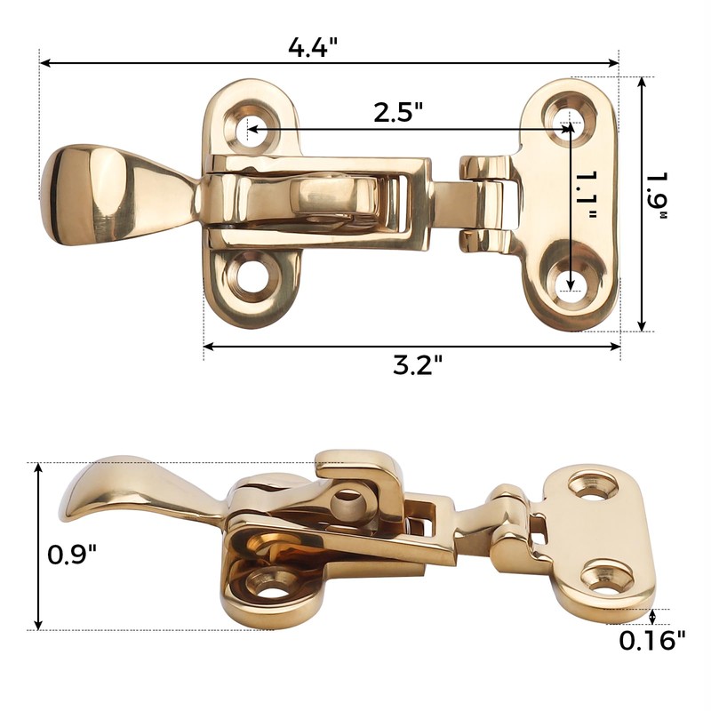 NovelBee 4pcs Boat Anti-Rattle Latch with Screws,Stainless Steel Lockable Hold