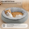 Love's cabin Round Donut Cat and Dog Cushion Bed, 20in