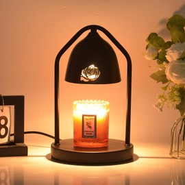 LGURT Candle Warmer Lamp with Timer, Dimmable Color Candle Warmer Scented Candles, Birthday Gifts for Women, Mom, Flameless Wax Melt Warmer with 2 Bulbs for Jar Candles Home Decor, House Warming