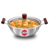 Hawkins 4 Litre Deep Kadhai, Triply Stainless Steel Kadai with