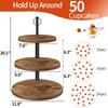 OugeWood Cupcake Stand, 3 Tier Large Cupcake Stand for 50