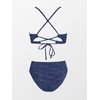 CUPSHE High Waisted Bikini Two Piece Swimsuits Scalloped V Neck