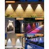 Solar Fence Lights Outdoor ,3000/4500/6000K 13 Mode, 16 Pack Fence