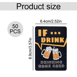 Bojueshaw 50pcs Dare & Drink Card Game for Adults,Hilarious Party Game,Fun Icebreaker Drinking Games for Birthdays,Hens Nights & Social Gatherings