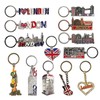 SAJAK 12X London Skyline Keyrings – 3D Metal Collectible Keychains