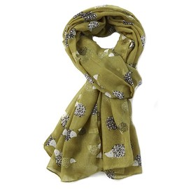 LilyRosa® Hedgehog Scarf Grey Mustard Olive Turquoise Soft Ladies Wrap