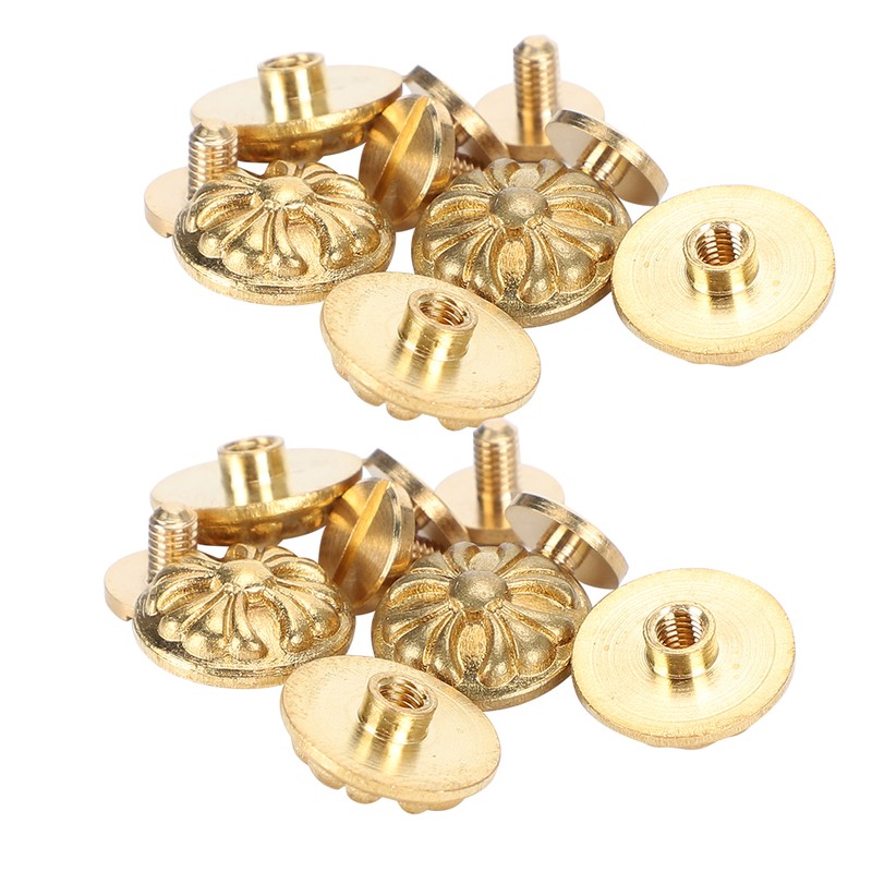 10 Sets Rivets Studs Screw 13mm Chrysanthemum Leathercraft Button Decoration