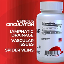 HALLUSA NATURAL Hallosmine Plus Diosmin 500mg Diosmin Circulation Supplement Heavy Legs 60 Caps