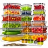 KEMETHY 44-Piece Food Storage Containers with Lids(22 Containers & 22