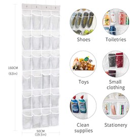 ManGotree Behind The Door Shoe Organizer Hanging Shoe Organizer Hanging Shoe Storage with 12 Mesh Pocket for Storing Slippers Leather Shoes High Heels Sneakers