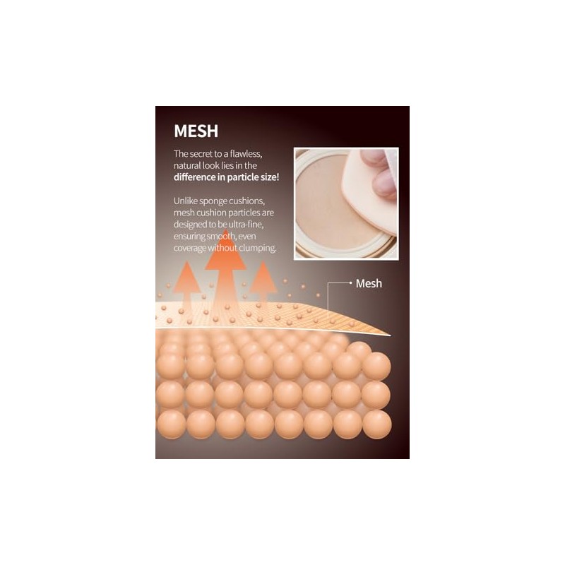 BEAUDIANI- Base de maquillaje en cojín Mesh Tight up Cushion