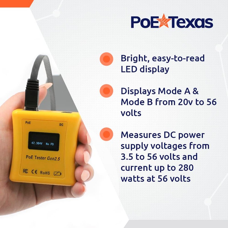 PoE Tester Gen2.5 by PoE Texas - Power Over Ethernet