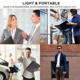 Haftigts Zippered Key Case Organizer with Handle, Waterproof and Fireproof Key Binder with 54 Hooks and Tags Portable Key Storage Book for Offices Real Estate Agencies Hotels and Rental Management