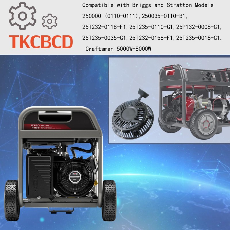 TKCBCD Recoil Starter 797747 Pull Start Assembly Compatible with Briggs