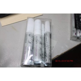 Chalky Crown Liquid White Chalk Markers for Blackboards Sign Window White 1,3,6,10 & 15mm set