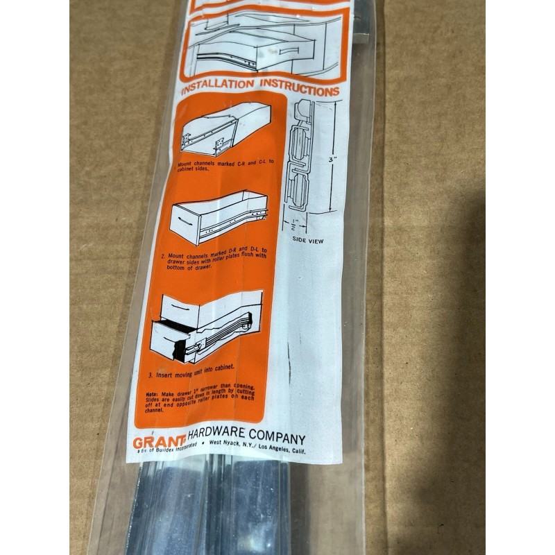 Grant 26" Drawer Slide 336 # 338 New Old Stock