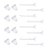 Clear Plastic Earrings for Sports,300 Pairs Clear Earring Studs and