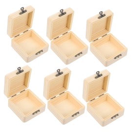 SEWOART Set of 6 Jewellery Boxes DIY Storage Boxes Hand Painted for Jewellery and Small Items Decorative Boxes for Home and School Wooden Boxes for Creative Design