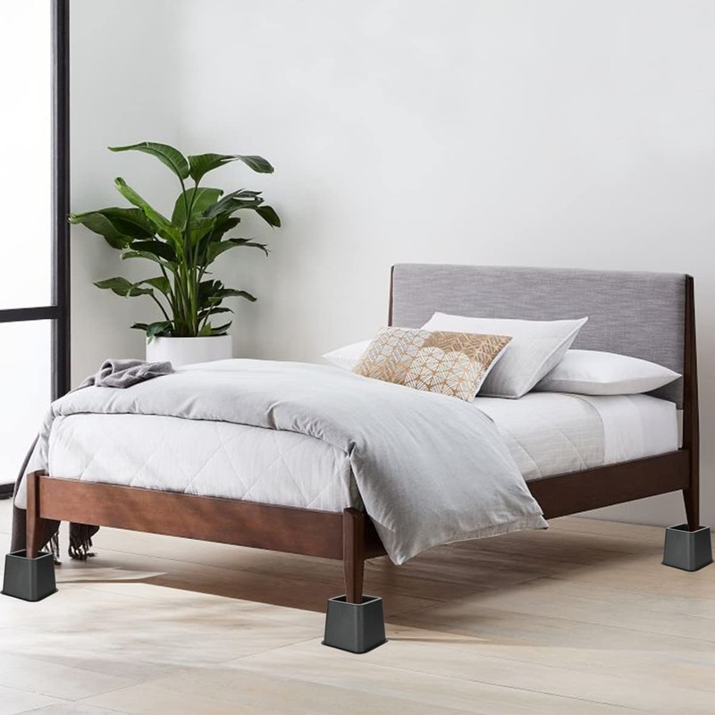 MixDora 4x 3 inch PP Bed Chair Risers Feet Leg