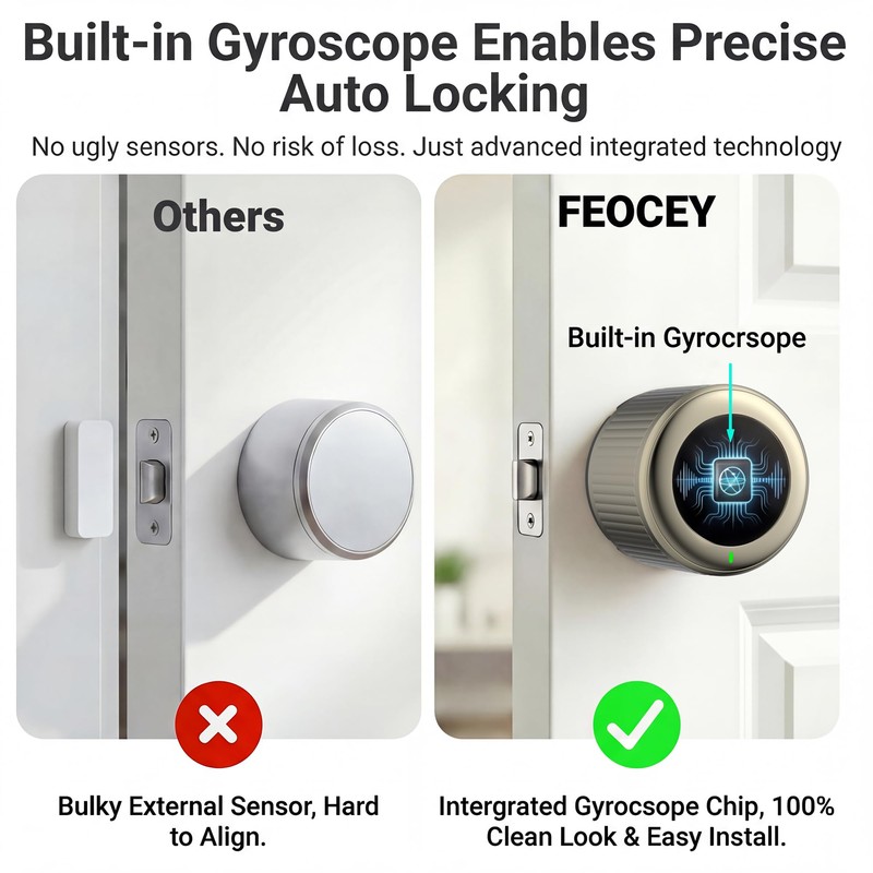 Retrofit Smart Lock for Existing Deadbolt, Built-in Wi-Fi