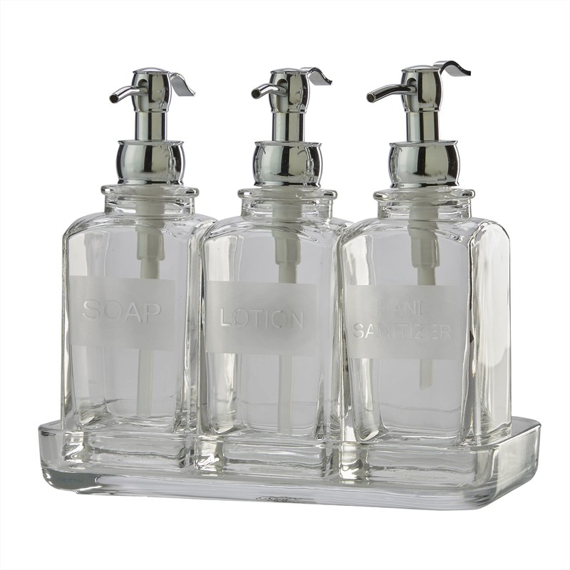 SKL Home Vern Yip Lincoln Lotion Dispenser, Clear