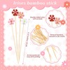 400 Pcs Spring Daisy Cocktail Picks Flower Bamboo Toothpicks Daisy