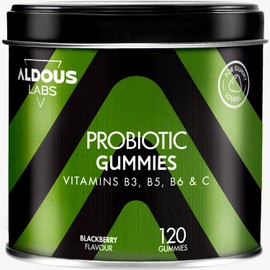 Probiotic Gummies for the Intestinal | 120 Gummies with Natural Blackberry Flavour | Intestinal Flora, Bloating, Bloating | Bifidobacterium, Lactobacillus, Vitamin C, B3, B5, B6 | The Alternative to