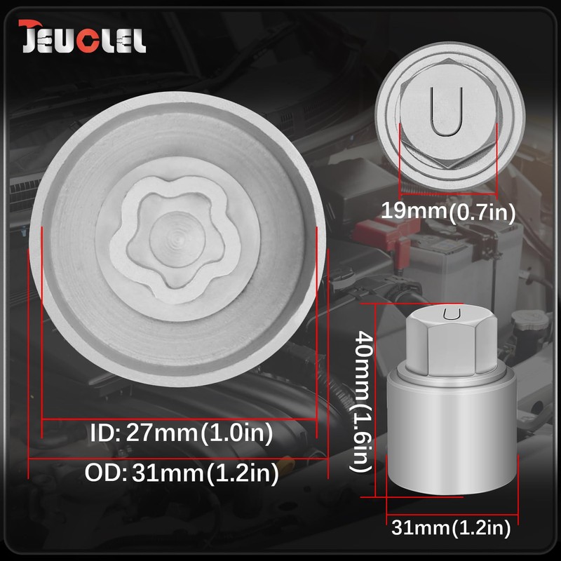 JEUCLEL Type U Wheel Locking Nut Key Compatible with Land