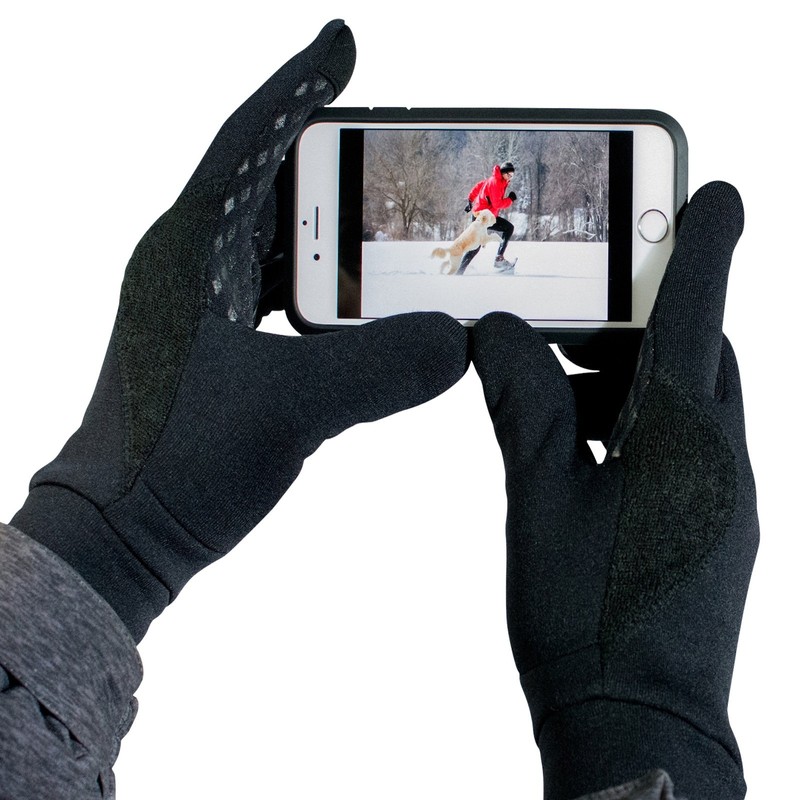 TrailHeads Men's Power Stretch Touchscreen Running Gloves - Medium