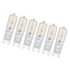 6pcs G9 LED Bulb 5W Transparent Cover 22LED Dimmable G9