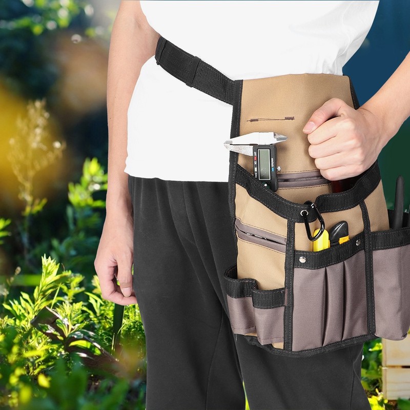Multifunctional Adjustable 10 Pockets Portable Garden Tool Holder Waist Bag