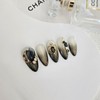 Black Diamond Handmade Nail Tips - Ballerina M / 블랙