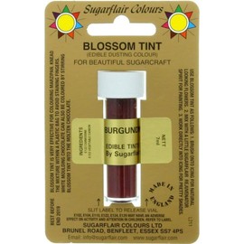 Sugarcraft Sugarflair Colour Blossom Tint Powder Dust Burgundy 7ml