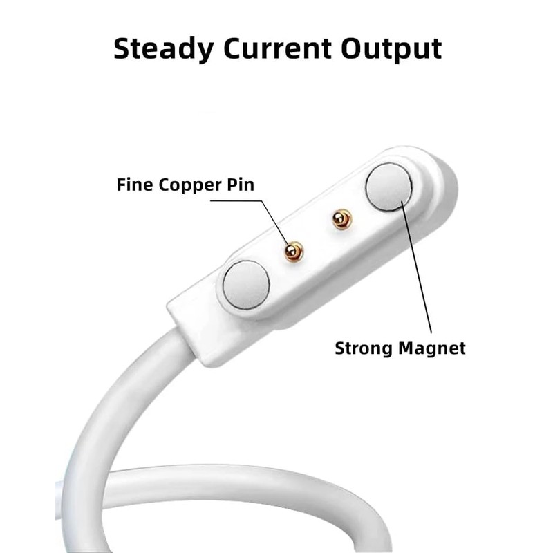 SIYNZEM 2pin White 1pack CYCX0003-2-1 USB Magnetic USB Cable