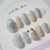 Winter Puppy Knit Handmade Nail Tip - Stiletto / 윈터