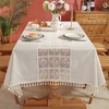 Cream Table Cloth - 140 X 180CM Christmas Table Cloth,