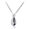 [Alles] Jewel of Memory Cremation Pendant Silver V925 & 2 Stainless Steel Chains, Memorial Urn Necklace, Teardrop