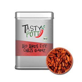 Tasty Pott Chili Spices I Spice Mixtures I Spicy I Sharp Spices I Chilis I Chili Powder I Spicy Kitchen (Organic Birds Eye Chilis Whole 30 g)