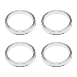 EMSea 4PCS Car Hub Centric Rings Wheel Bore Center Spacer Outer Diameter 66.6mm Inner Diameter 57.1mm Aluminum Alloy Silver Automotive Wheels Accessories