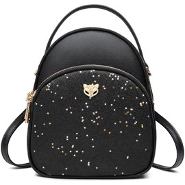 FOXLOVER Cowhide Mini Leather Backpack for Women Small Daypack Purse Ladies Shoulder Handbags