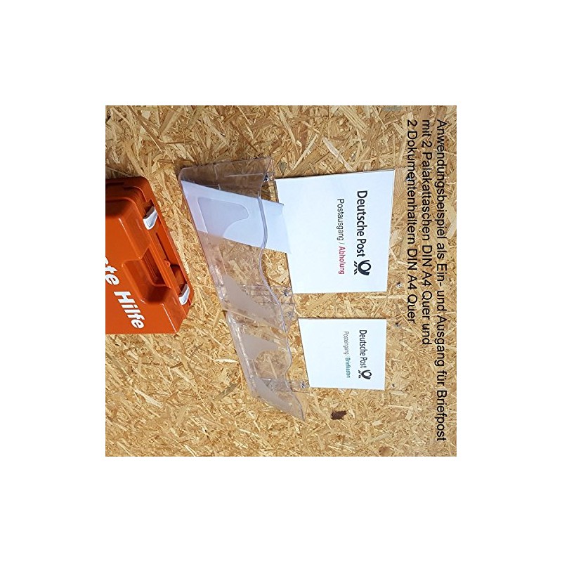 DIN A4 Wall Brochure Holder / Document Holder in Landscape