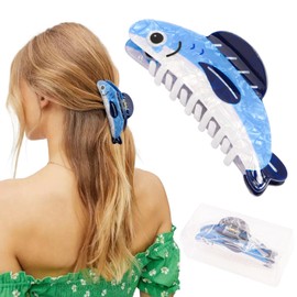 CUBACO Sardine Hair Clips for Women, Cute Large Hair Claw Clips Acrylic Claw for Thick Hair Non Slip Unique Barrettes Decoration Accessories for Girls