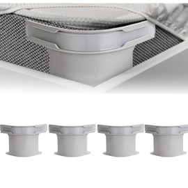 YUNYU Bed Sheet Tensioner Set 4-Piece - Non-Slip Tension Straps with Safety Lock | Invisible Design | For All Mattresses up to 220 cm (Grey)