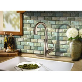 Joqixon Peel and Stick Backsplash for Kitchen, Peel and Stick Tile Kitchen, Back Splash Tile for Bathroom, 3D Brick Wall Tiles Subway Tiles, 10 Sheets 10" x10.6 ﻿